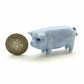 Set of 3 Pigs Figurine Ceramic Miniature Statue