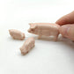 Set of 3 Pigs Figurine Ceramic Miniature Statue