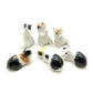 Set of 6 Guinea Pigs Cavies Ceramic Figurine Statue