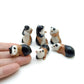 Set of 6 Guinea Pigs Cavies Ceramic Figurine Statue