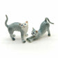 2 Stretching Cajoling Cats