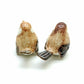 Set of 2 Sparrow Bird Figurine Ceramic Brown Miniature Statue