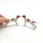 Set of 2 English Pointer Dog Ceramic Figurine Animal Miniature Statue