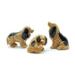Set of 3 Cocker Spaniel Dog Ceramic Figurine Statue