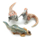 3 Dinosaur Ceramic Figurine Statue