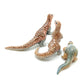 3 Dinosaur Ceramic Figurine Statue