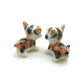 Set of 2 Tiny Kitten Cats Ceramic Figurine Miniature