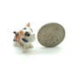 Set of 2 Tiny Kitten Cats Ceramic Figurine Miniature