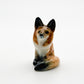 Handcrafted Porcelain Brown Fox Figurine – Enchanting Woodland Decor, Gift for Wild Animal Figurine Collectors