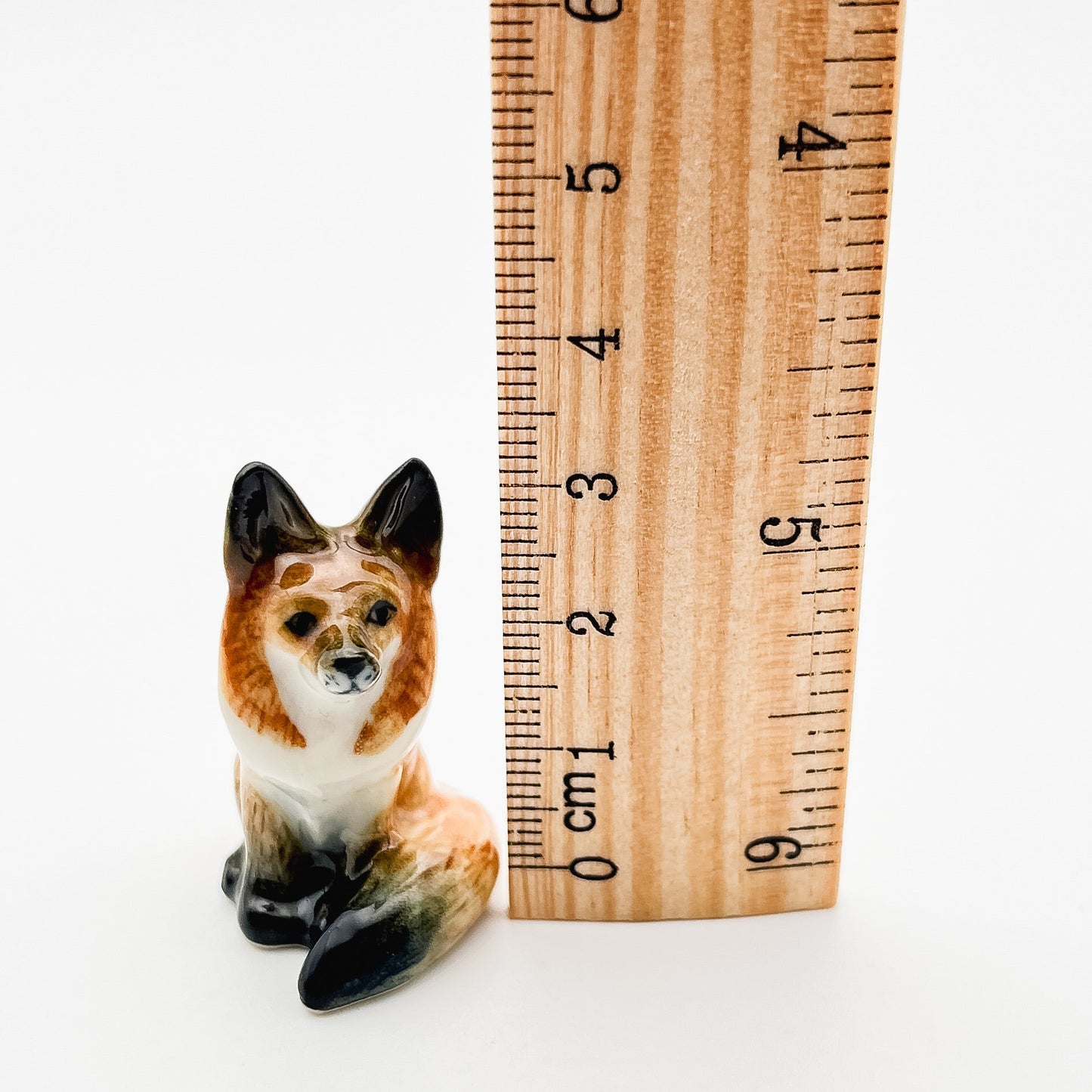 Handcrafted Porcelain Brown Fox Figurine – Enchanting Woodland Decor, Gift for Wild Animal Figurine Collectors