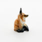 Handcrafted Porcelain Brown Fox Figurine – Enchanting Woodland Decor, Gift for Wild Animal Figurine Collectors