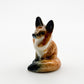 Handcrafted Porcelain Brown Fox Figurine – Enchanting Woodland Decor, Gift for Wild Animal Figurine Collectors