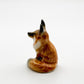 Handcrafted Porcelain Brown Fox Figurine – Enchanting Woodland Decor, Gift for Wild Animal Figurine Collectors